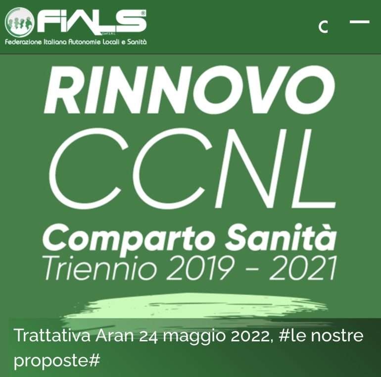 Rinnovo contratto Sanità: le proposte della Fials