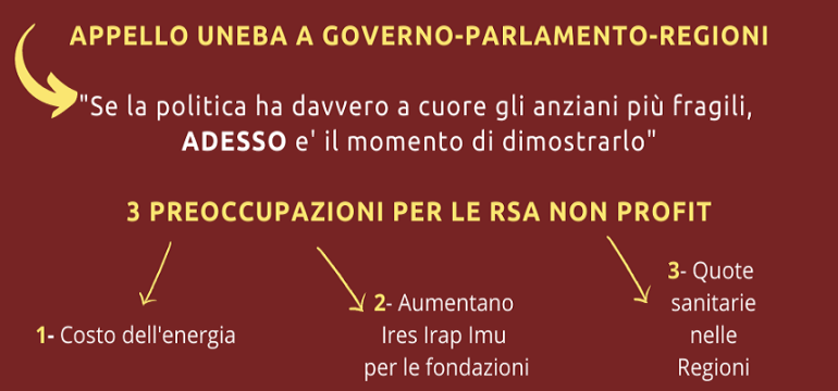 L'appello di Uneba a Governo, Parlamento e candidati: "Se ci tenete agli anziani più fragili, ora è il momento di dimostrarlo" 1