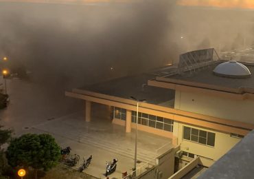 Ospedale "Di Miccoli" di Barletta in fiamme