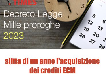 Decreto milleproroghe: slitta di un anno l'acquisizione dei crediti ECM 1