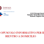 Tesi infermieristica "Studio osservazionale di ricerca sul grado di educazione terapeutica fornita/ricevuta in una U.O.C di Chirurgia Vascolare"