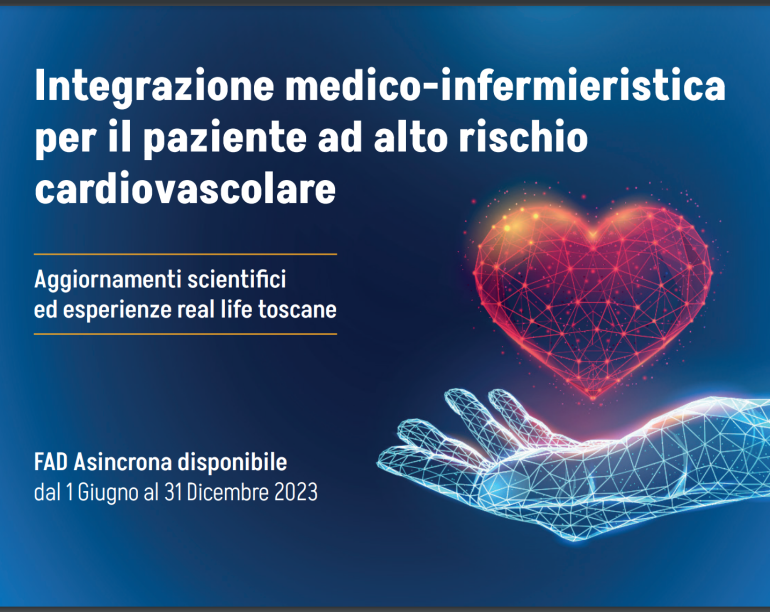 Fad Ecm gratuito per infermieri e infermieri pediatrici sull'integrazione medico-infermieristica per il paziente ad alto rischio cardiovascolare