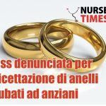 Oss denunciata per ricettazione di anelli rubati ad anziani di una residenza sanitaria