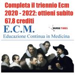 Completa il triennio Ecm 2020 - 2022: ottieni subito 67,8 crediti Fad gratuiti per infermieri