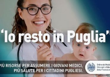 "Io resto in Puglia": la campagna lanciata dall'Ordine dei medici di Bari