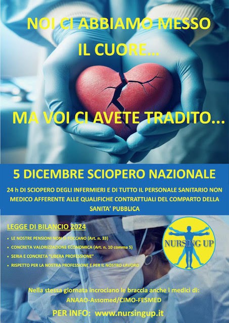 Nursing Up: "Sciopero il 5 dicembre. Infermieri al fianco dei medici" 1