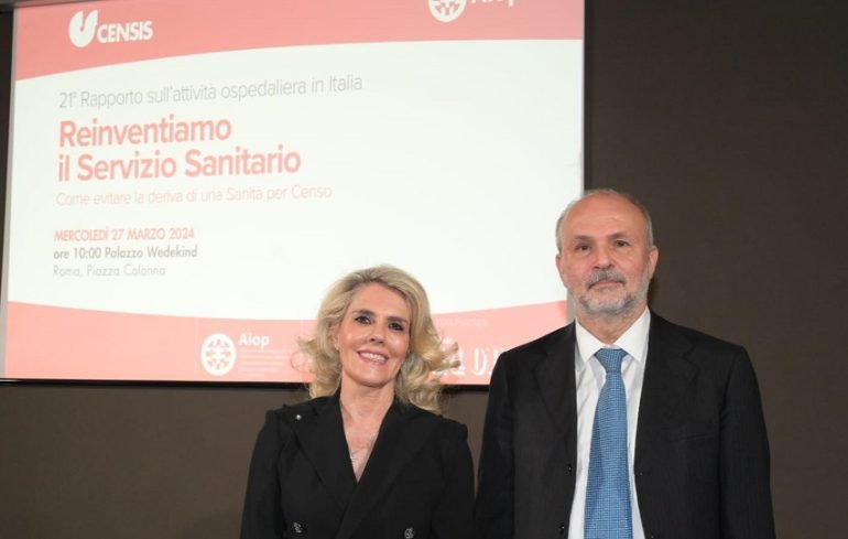 Presentato il 21° Rapporto Ospedali&Salute di Censis e Aiop: "Reinventiamo il Servizio sanitario. Come evitare la deriva di una sanità per censo"