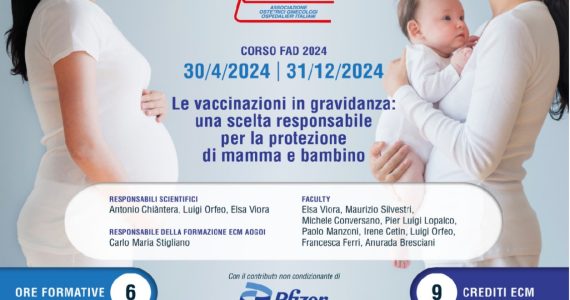 Ecm (9 crediti) Fad sulle vaccinazioni in gravidanza: una scelta responsabile per la protezione di mamma e bambino