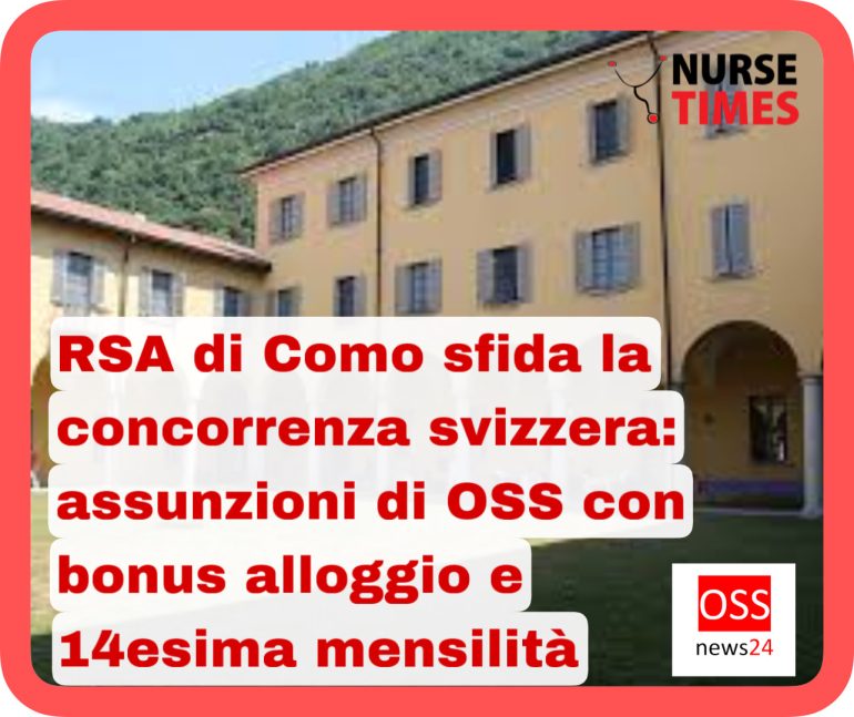 RSA di Como sfida la concorrenza svizzera: assunzioni di OSS con bonus alloggio e 14esima mensilità