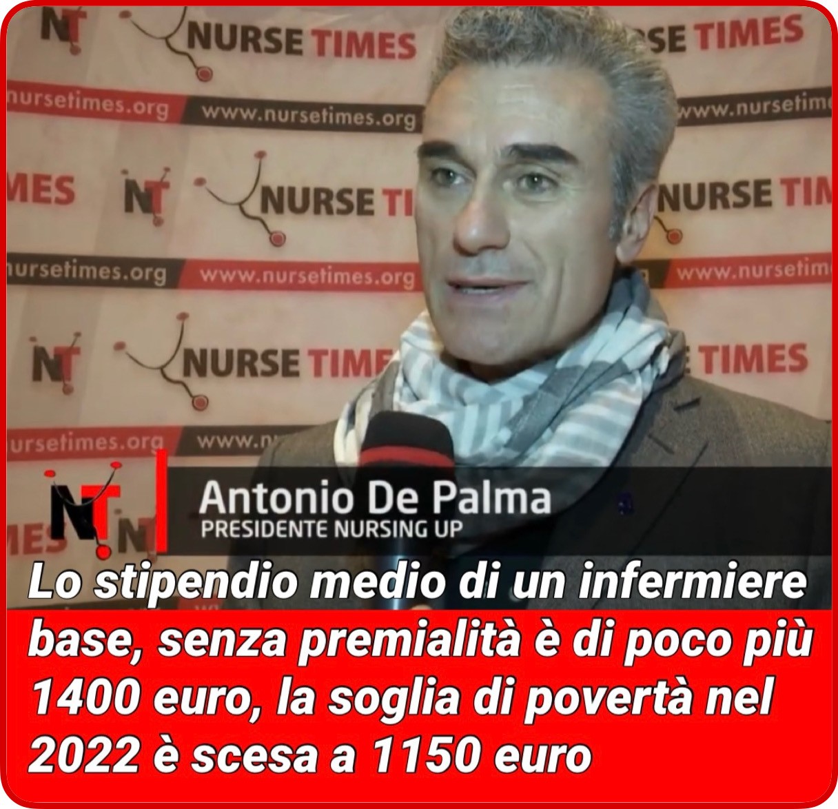 Salute, Nursing Up: “Infermieri italiani sempre più a rischio povertà, lo dice l’ISTAT” 1