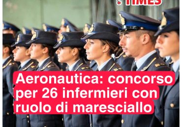 Aeronautica: concorso per 26 infermieri con ruolo di maresciallo 1