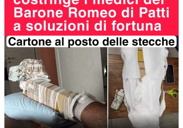 Messina: cartone al posto delle stecche in ospedale, la nuova frontiera della medicina?