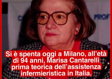 Addio a Marisa Cantarelli: la prima teorica dell’assistenza infermieristica in Italia si spegne a 94 anni