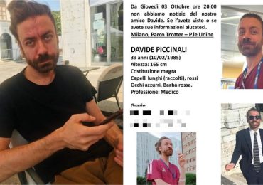 Il giallo di Davide Piccinali: ritrovato dopo 4 giorni il medico specializzando scomparso a Milano