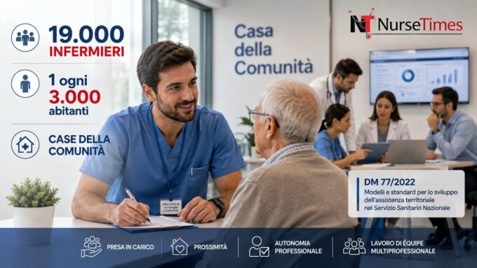 Infermiere di famiglia in una Casa della Comunità, figura centrale della sanità territoriale prevista dal DM 77/2022.